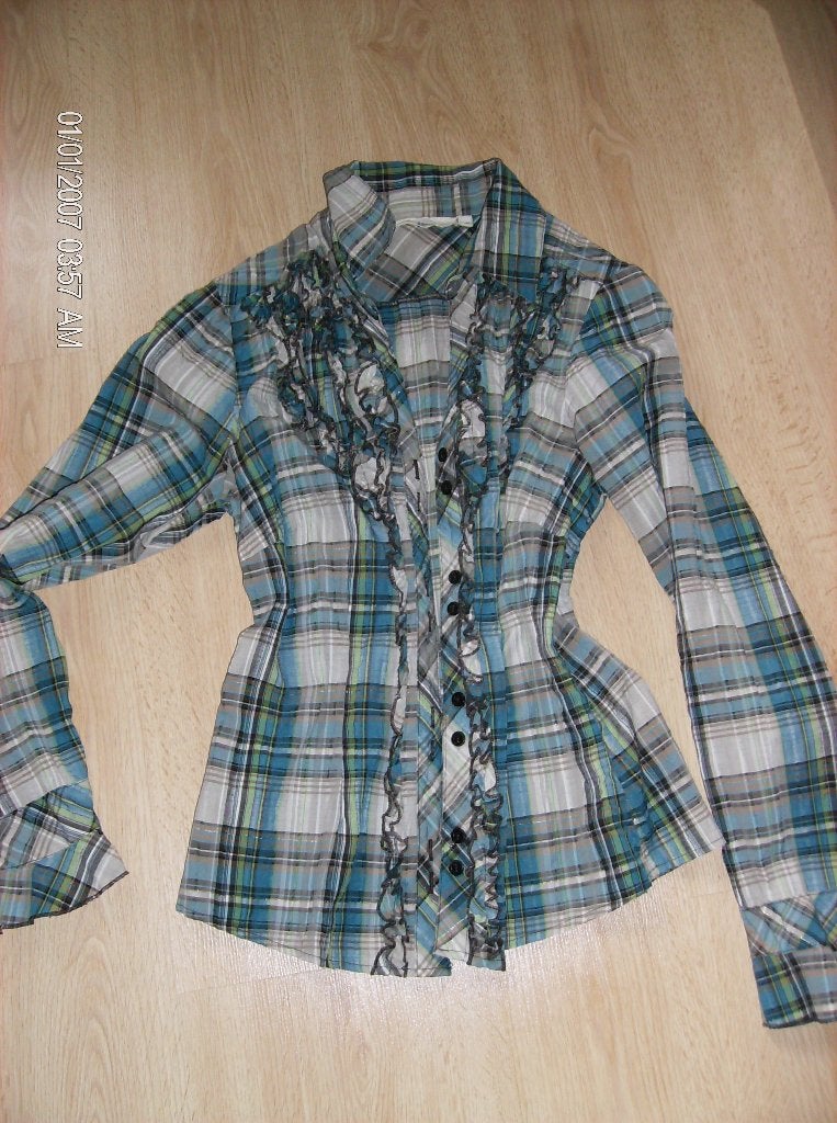 leuke geruite blouse, Ophalen of Verzenden, Zo goed als nieuw, Maat 36 (S), Groen
