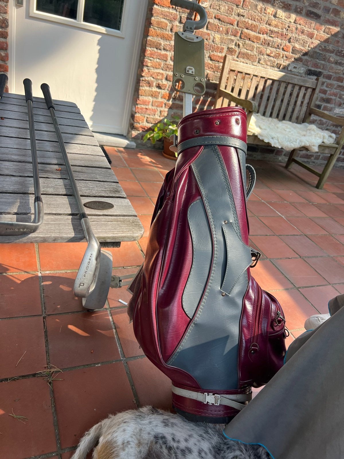 Complete golfset (hele en halve) met tas en trolley, Ophalen, Gebruikt, Set, Overige merken