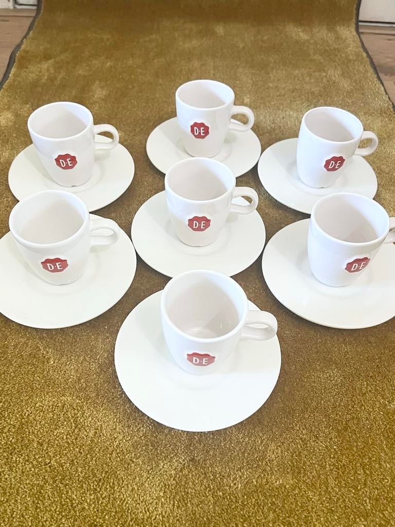 Douwe Egberts Espresso 7/Stuks Kopjes en Schotels - 6 Stuks, Ophalen of Verzenden, Zo goed als nieuw, Porselein, Kop(pen) en/of Schotel(s)