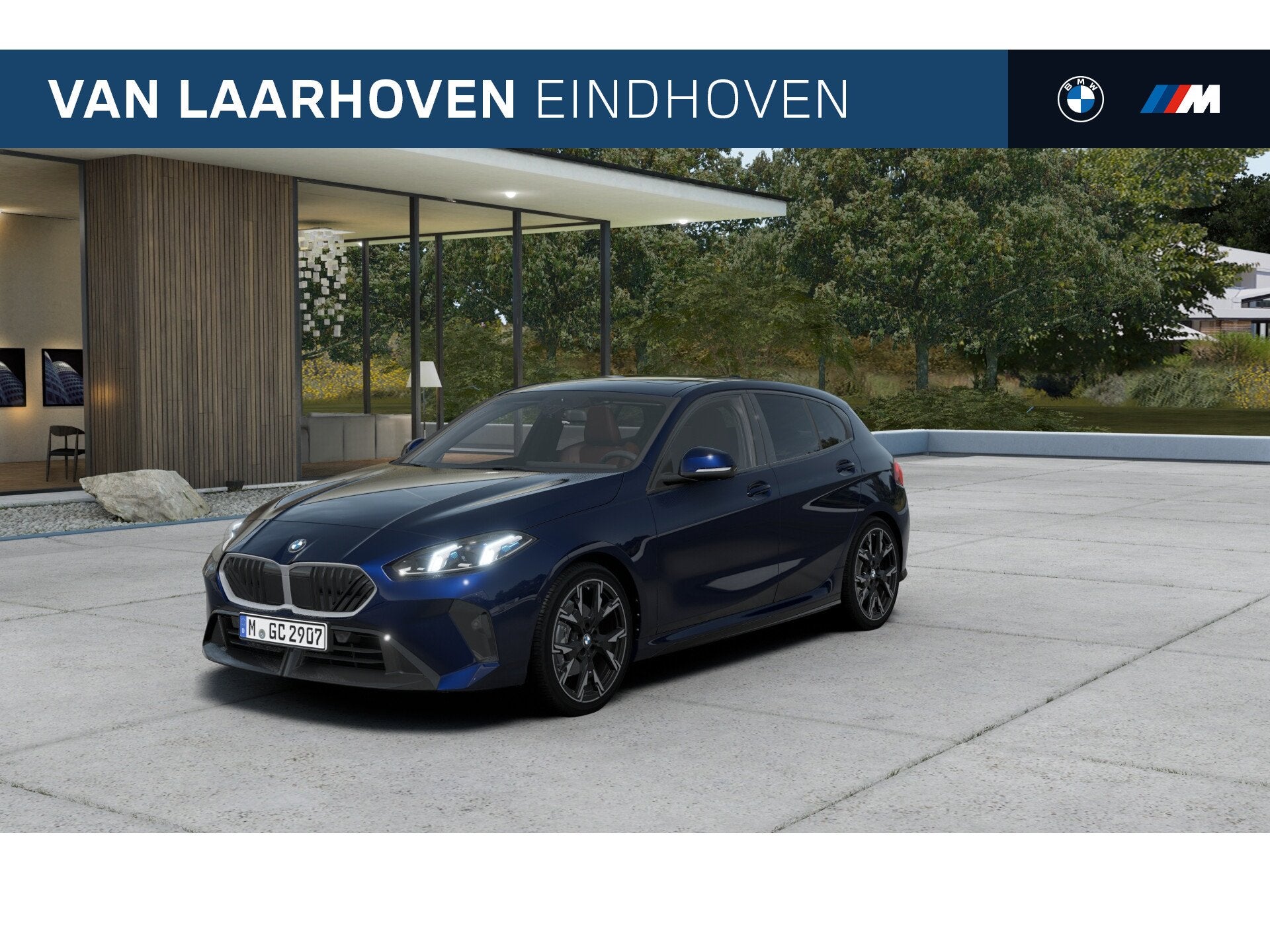 BMW 1 Serie 120 M Sport Automaat / Sportstoelen / Achteruitr, Auto's, Automatische klimaatregeling, 156 pk, Blauw, Leder