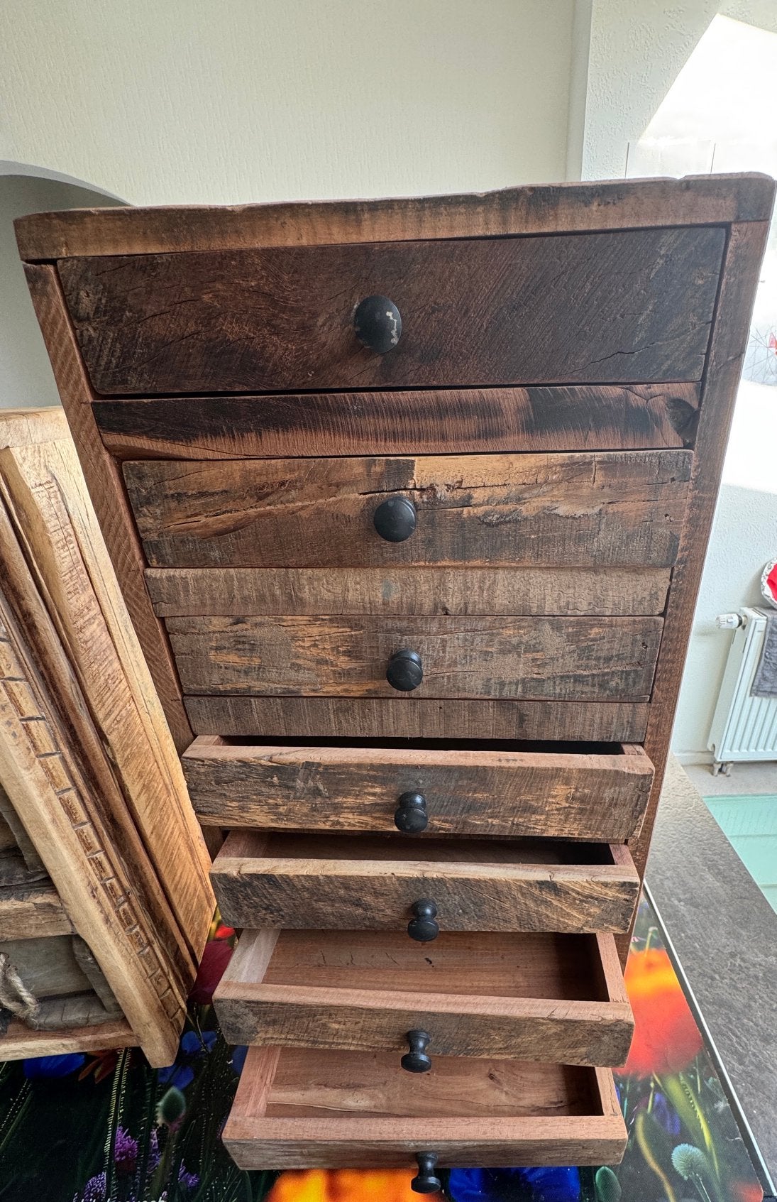 Ladekastje oud hout, Ophalen, Overige materialen, Minder dan 50 cm, 5 laden of meer