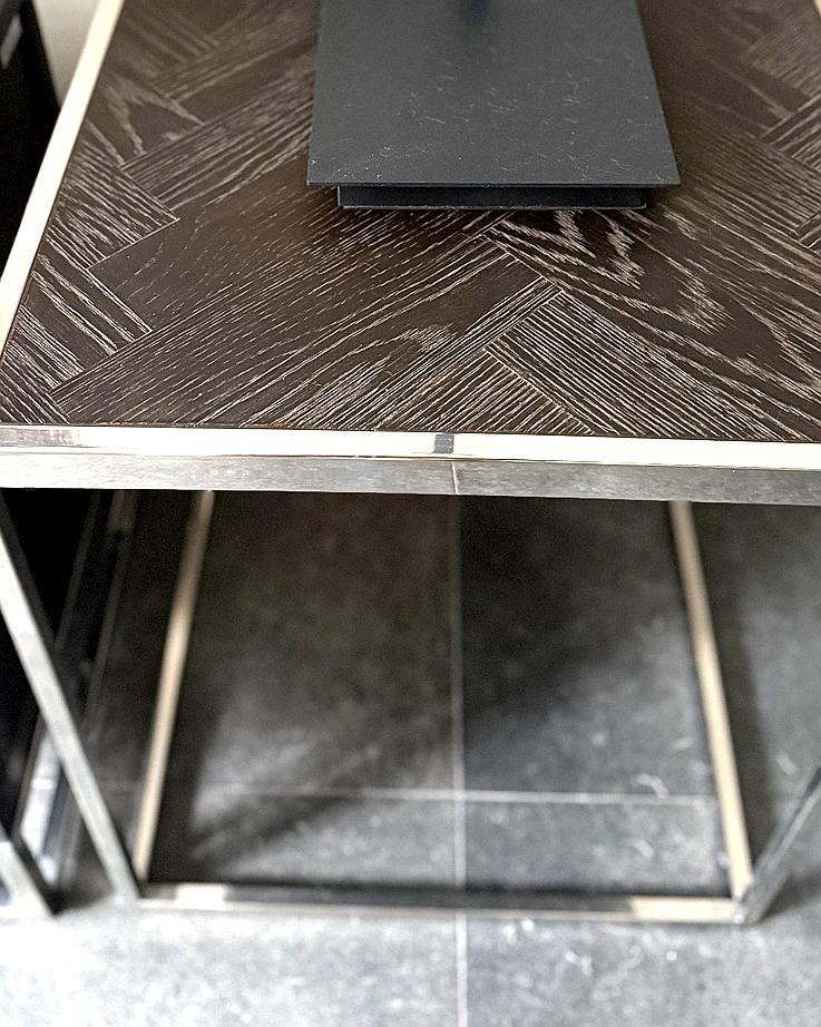Luxe bijzettafels set – modern / industrieel – mooie staat, Ophalen, Minder dan 45 cm, Minder dan 55 cm, Metaal of Aluminium