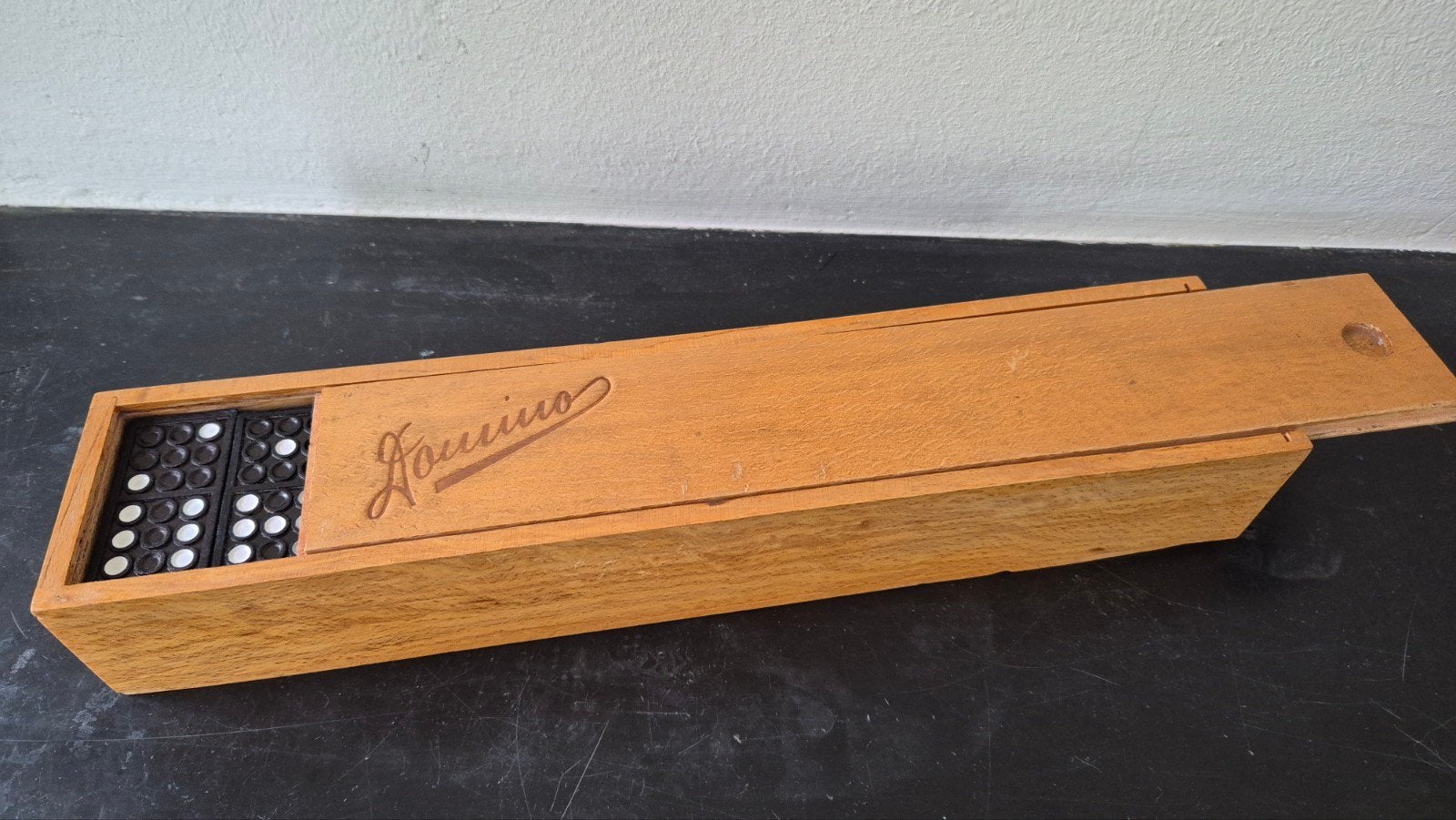 Vintage houten domino spel (compleet), Ophalen of Verzenden