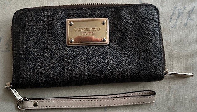 Michael Kors, saffiano leder portemonnee. NIEUW!, Sieraden, Tassen en Uiterlijk, Portemonnees, Overige merken, Bruin, Nieuw, Ophalen of Verzenden