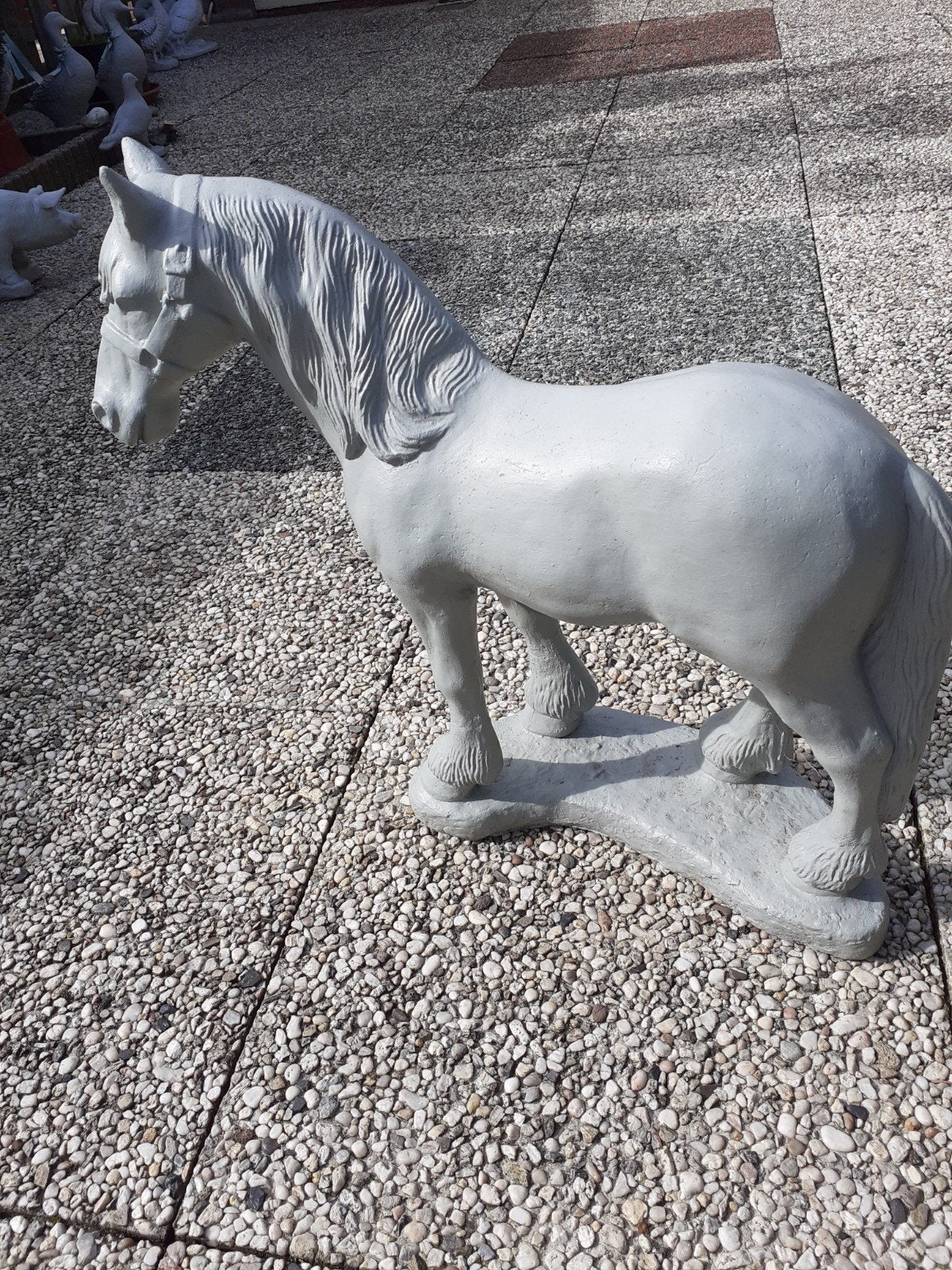 zwaar betonnen paard, Tuin en Terras, Ophalen, Gebruikt, Beton