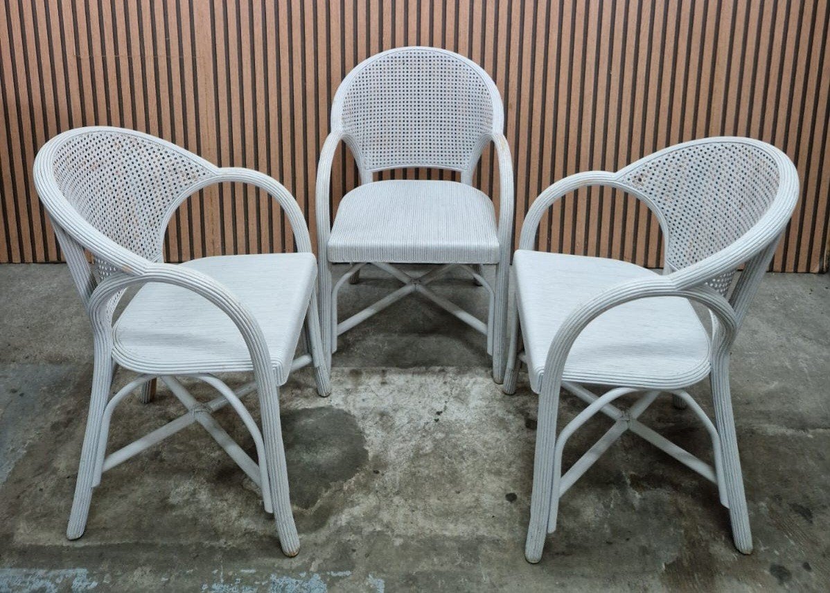 35 x webbing stoelen wit bistro cafe horeca stoelen retro, Ophalen of Verzenden, Zo goed als nieuw, Wit, Vijf, Zes of meer stoelen
