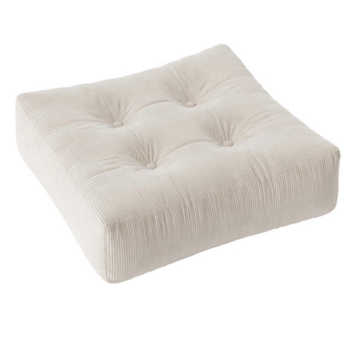 3x Karup Design More Pouf/poef - Ivoor - Zo goed als nieuw, Ophalen, Vierkant, Zo goed als nieuw, Stof