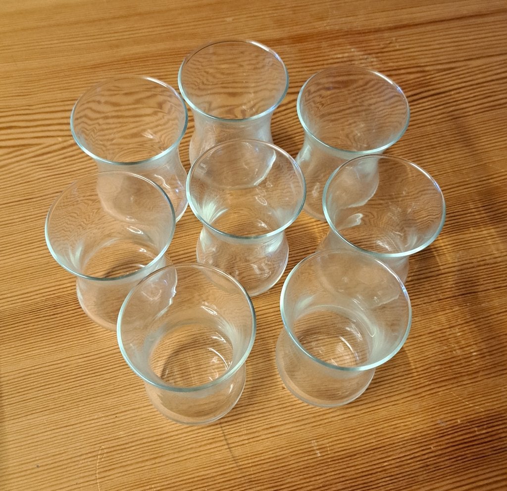 Theeglaasjes / Vaasjes - 8 stuks - Nieuw, Transparant, 9 cm, Nieuw, Ophalen of Verzenden
