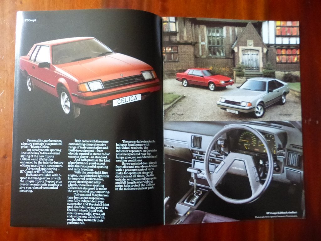 Toyota Celica 1982 brochure Engeland, Verzenden, Zo goed als nieuw, Toyota