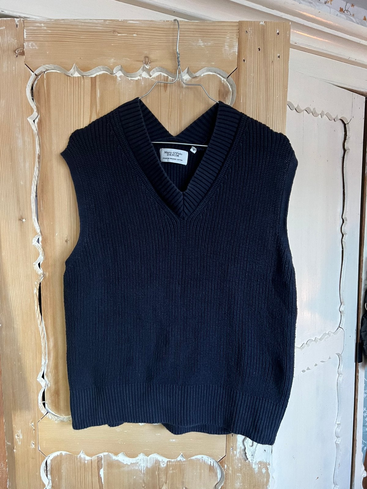 Spencer 100% biologisch katoen M, Kleding | Dames, Ophalen of Verzenden, Zo goed als nieuw, Blauw, Zonder mouw