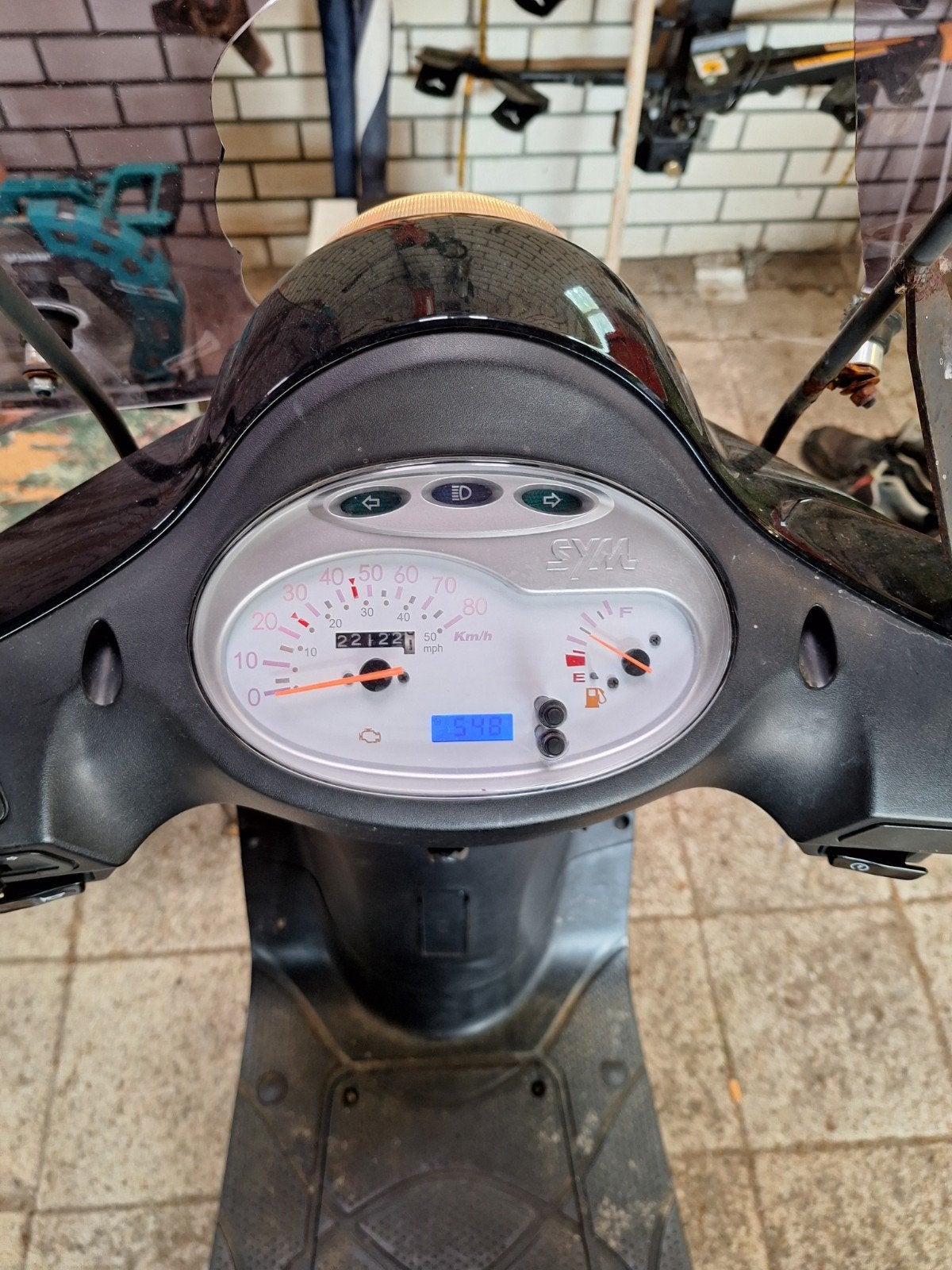 Sym Fiddle 2  2020 - Zwarte Scooter met Windscherm, Ophalen, Gebruikt, Benzine, Fiddle