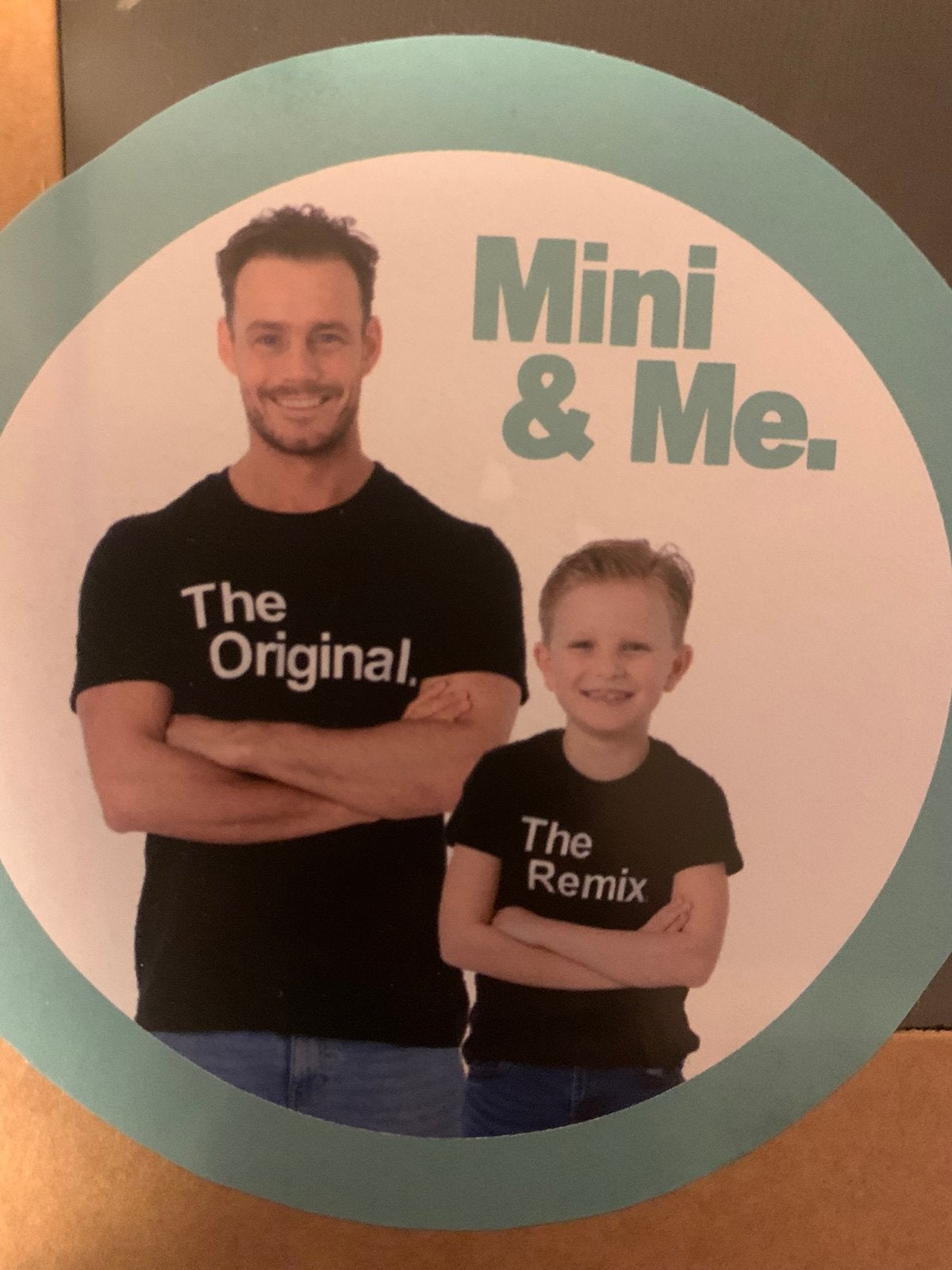 Mini & Me T-shirt set: The Original & The Remix, Ophalen of Verzenden, Nieuw, Maat 56/58 (XL), Zwart