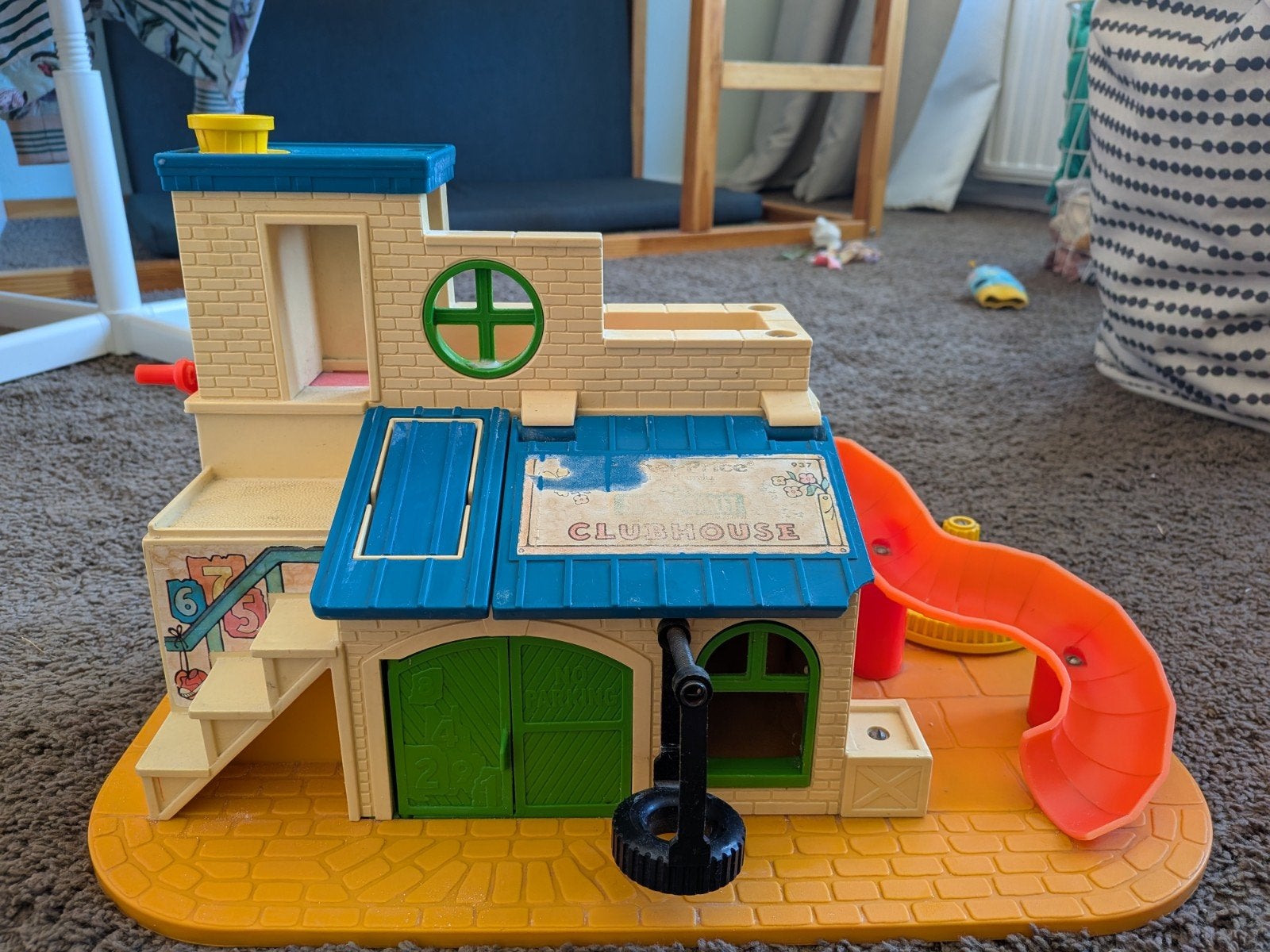 Vintage Sesamstraat Clubhuis Speelset Fisher-Price, Kinderen en Baby's, Speelgoed | Fisher-Price, Ophalen of Verzenden, Gebruikt