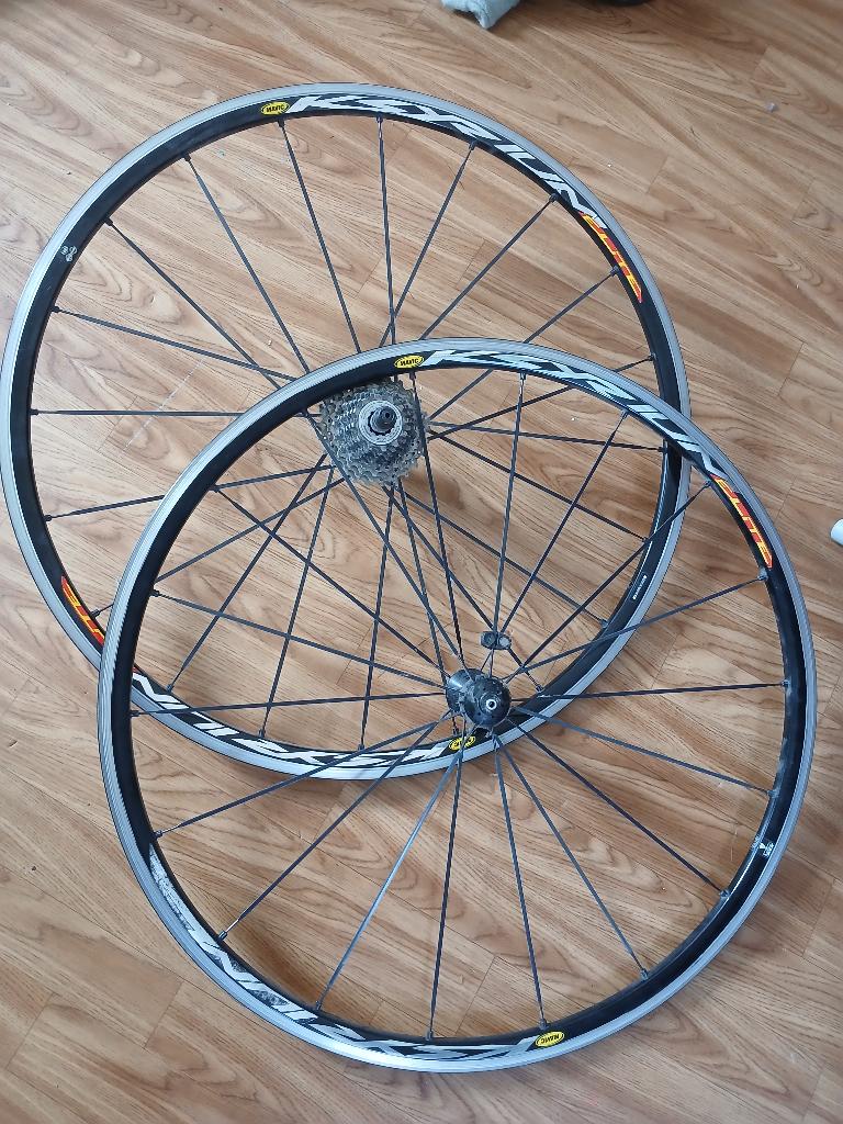 Racefiets wielen, Fietsen en Brommers, Gebruikt, Aluminium, Mavic, Racefiets