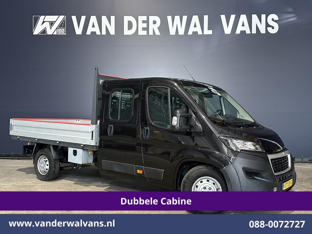 Peugeot Boxer 2.2 Blue HDi 140pk Pick-up 7 Persoons Dubbele, Auto's, Stof, Gebruikt, Euro 6, 4 cilinders