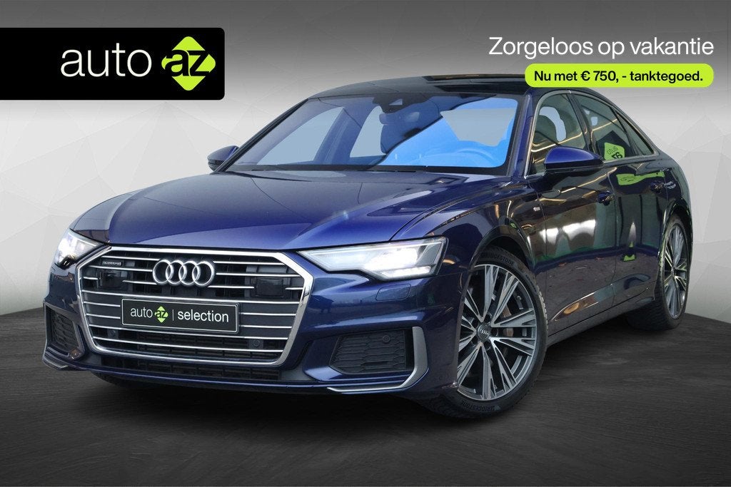 Audi A6 Limousine 50 TFSI e quattro S edition / B&O / Pano /, Auto's, Audi, Gebruikt, Euro 6, 4 cilinders, Blauw