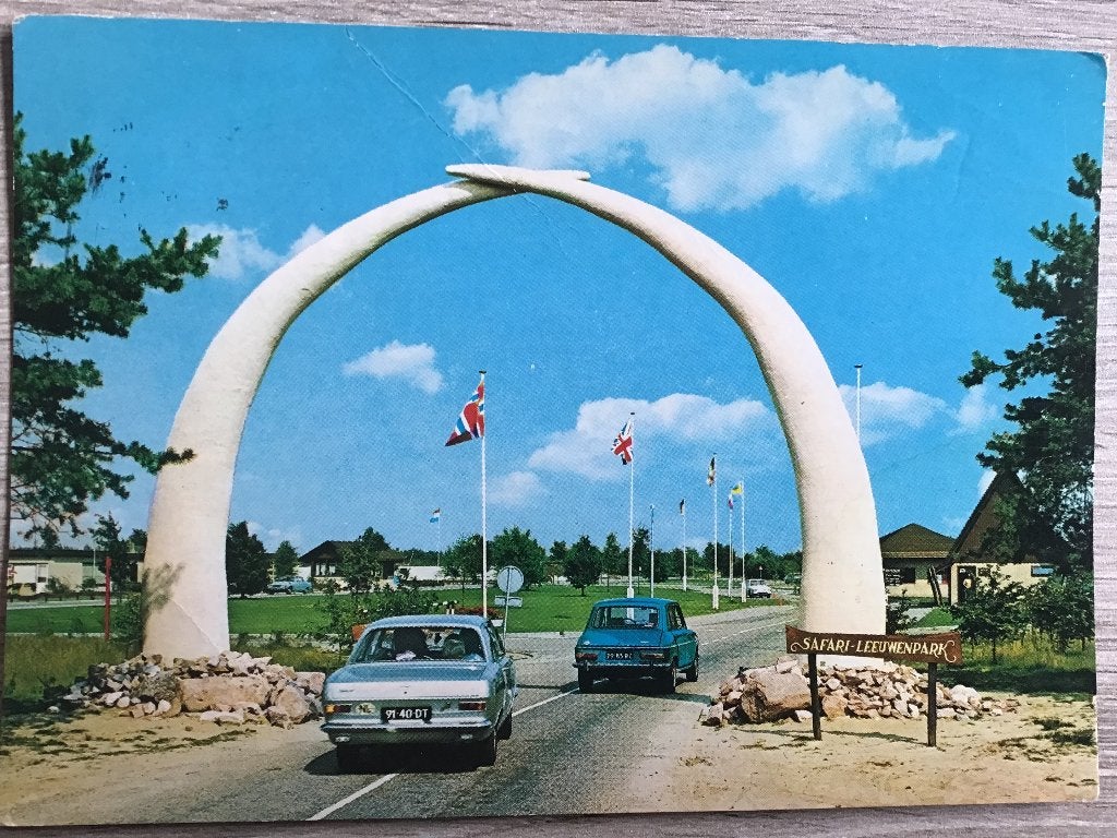 Vintage Ansichtkaart Safaripark Beekse Bergen 1981, Verzamelen, Ansichtkaarten | Nederland, Gelopen, Noord-Brabant, 1960 tot 1980