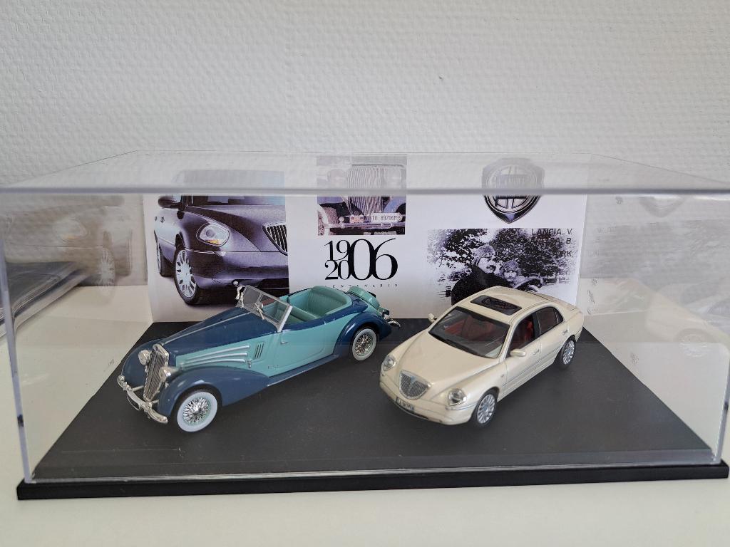 Lancia set 1906-2006: Lancia Dilamda + Lancia Thesis 1:43, Auto, Nieuw, Norev, Ophalen of Verzenden
