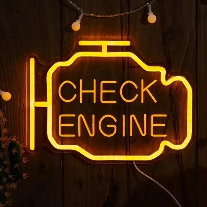 LED lamp neon stijl Check Engine (30x22.5cm), Ophalen of Verzenden, Nieuw, Lichtbak of (neon) lamp