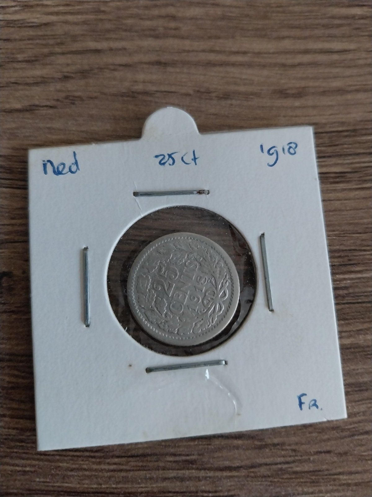 Nederland 25 Cent 1918 Koningin Wilhelmina, Postzegels en Munten, Munten | Nederland, Zilver, 25 cent, Ophalen of Verzenden, Koningin Wilhelmina