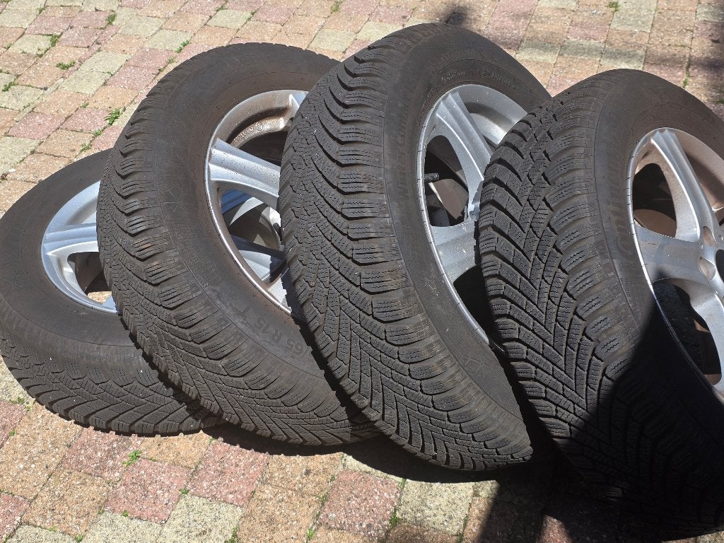 Winterbanden + velgen, Auto-onderdelen, Banden en Velgen, Ophalen, Gebruikt, 15 inch, Banden en Velgen