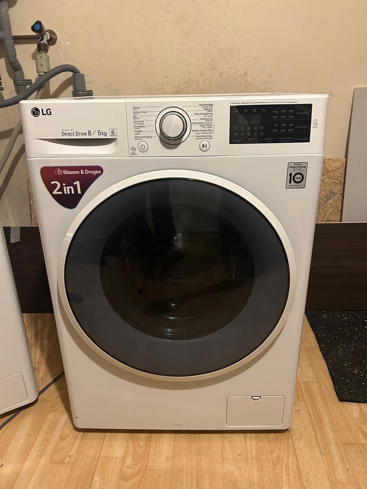 LG Inverter Direct Drive 8/5 kg Was-droogcombinatie, Witgoed en Apparatuur, Was-droogcombinaties, 8 tot 10 kg, Ophalen, Gebruikt