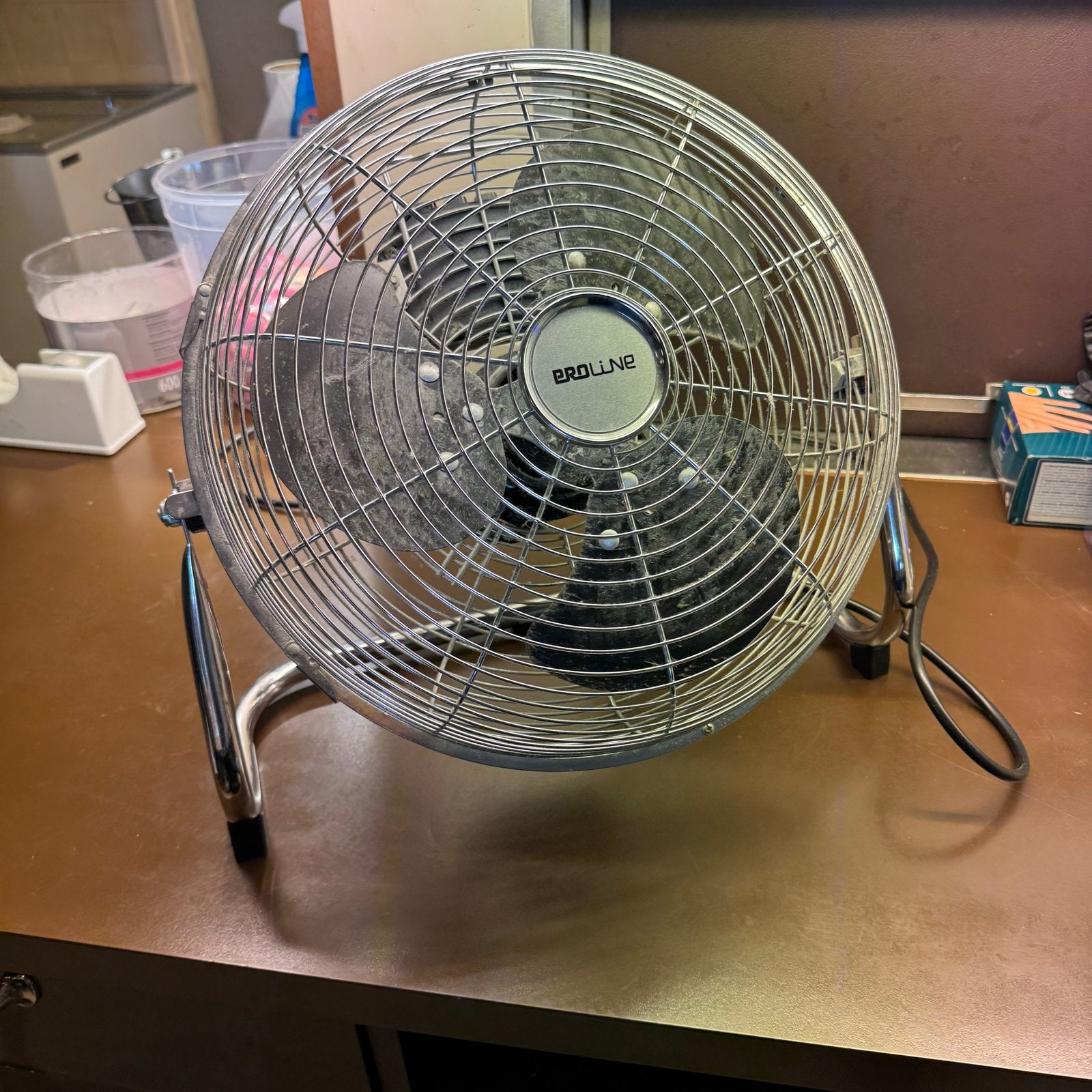 Proline HV30 Chroom Ventilator - 3 Snelheden, Ophalen of Verzenden, Gebruikt, Vloerventilator