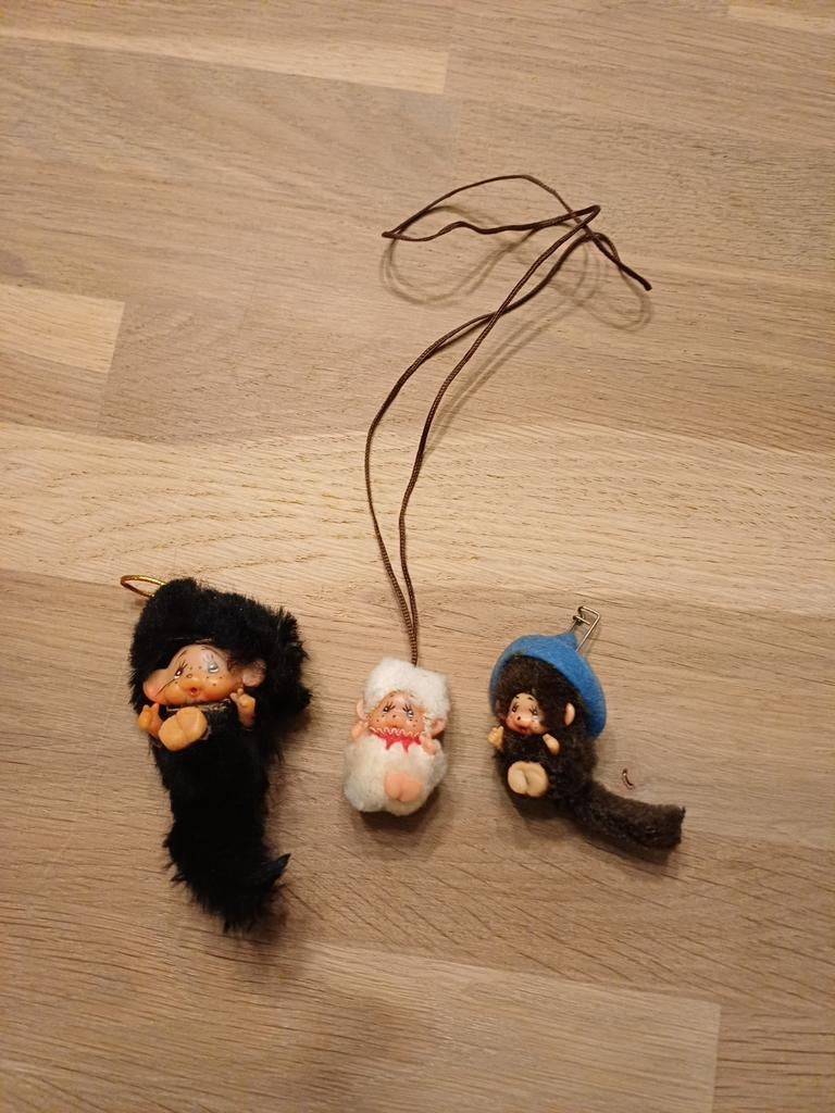 3 kleine vintage monchichi aapjes, Ophalen of Verzenden