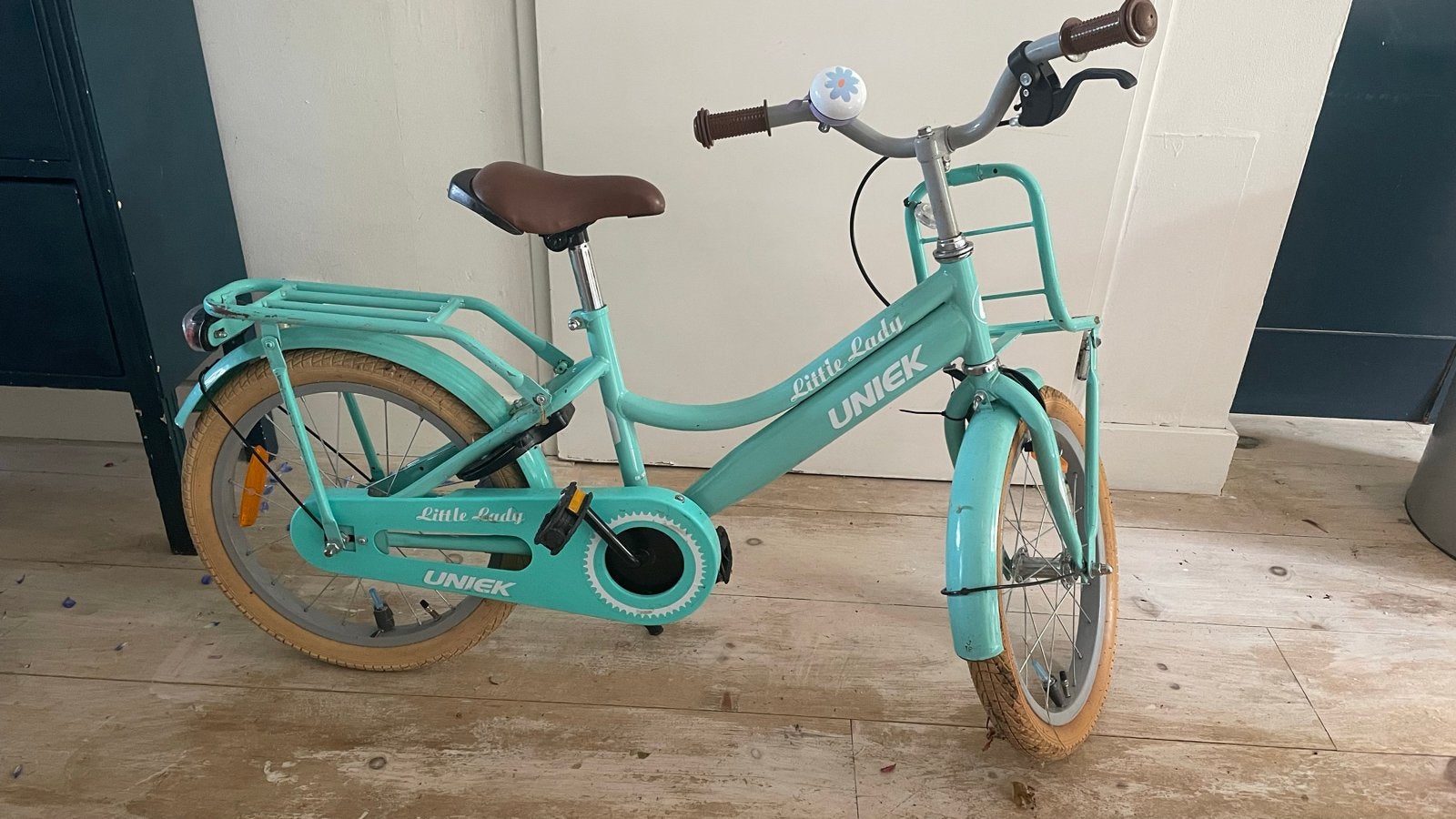 Uniek Little Lady kinderfiets - 16 inch, Ophalen, Gebruikt, Velgrem, 16 tot 20 inch