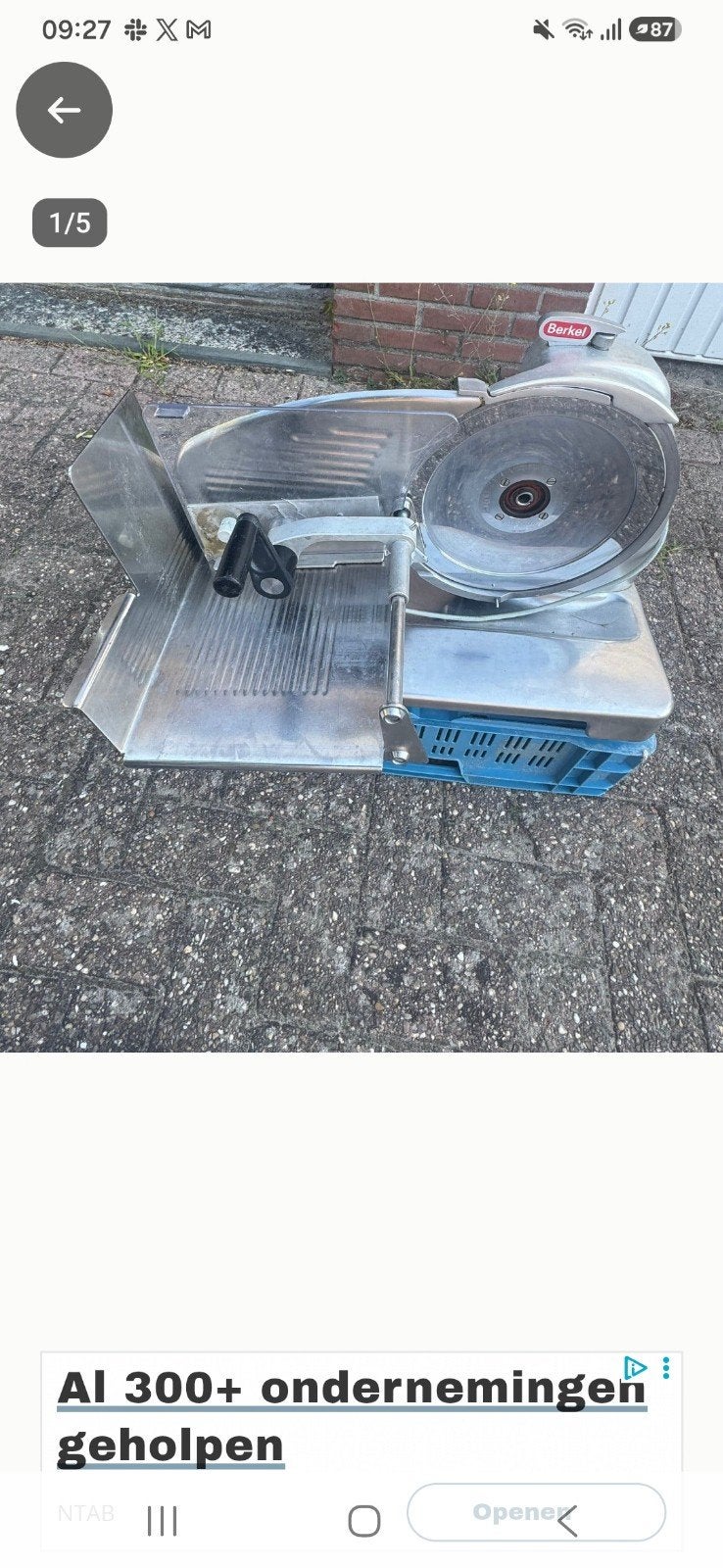 Berkel Vleessnijmachine 834 S - Professioneel en Betrouwbaar, Ophalen, Gebruikt