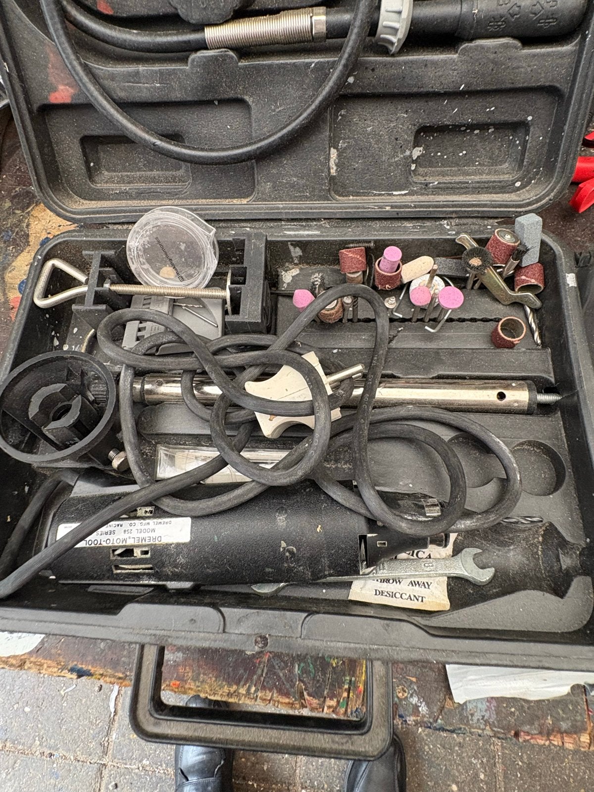 Dremel Moto-Tool Model 258 Series 1 met accessoires, Ophalen of Verzenden, Gebruikt