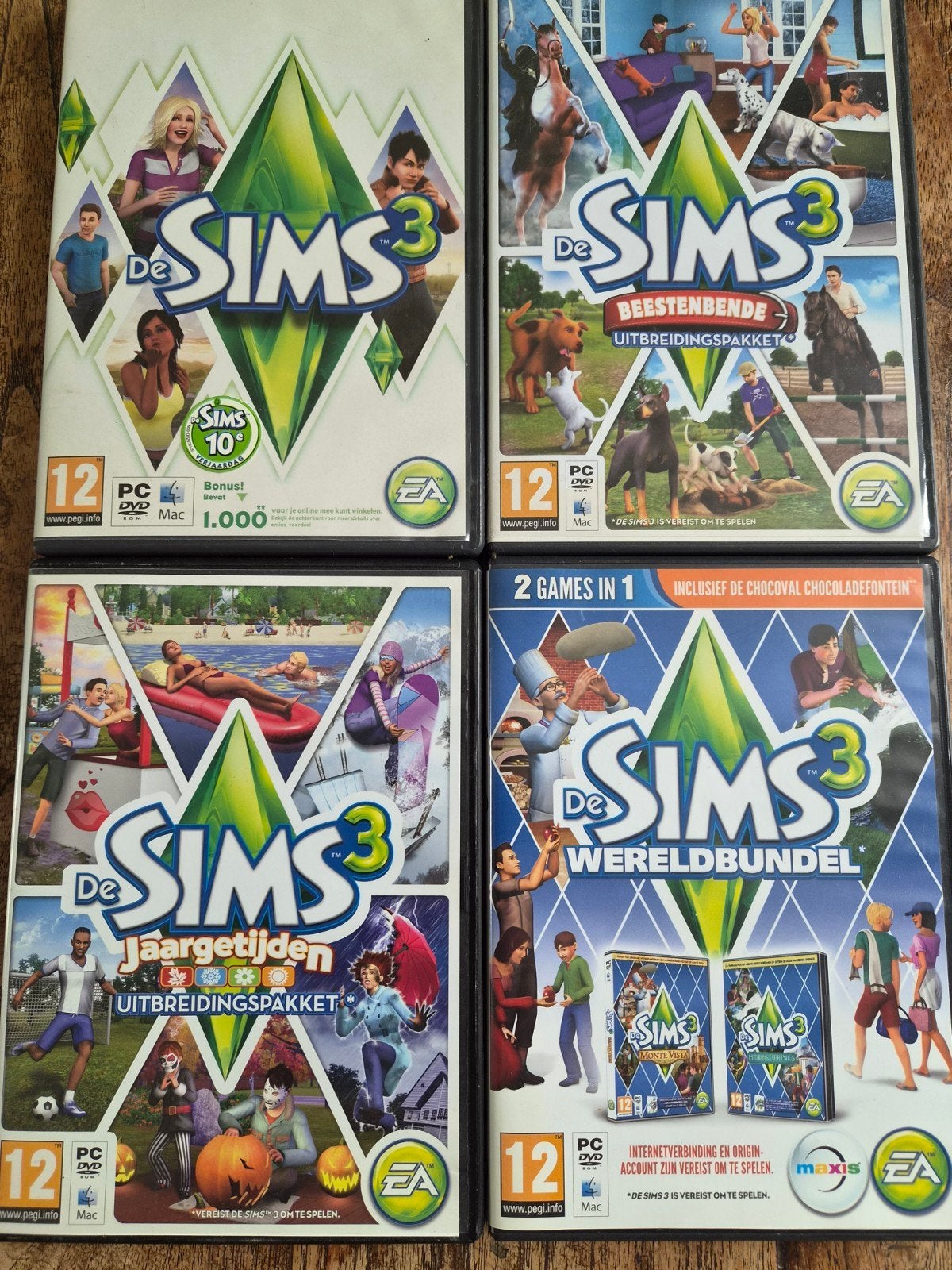 De Sims 3 Collectie: Basisspel & Uitbreidingen (PC/Mac), Spelcomputers en Games, Games | Pc, Ophalen, Gebruikt, 1 speler, Vanaf 12 jaar