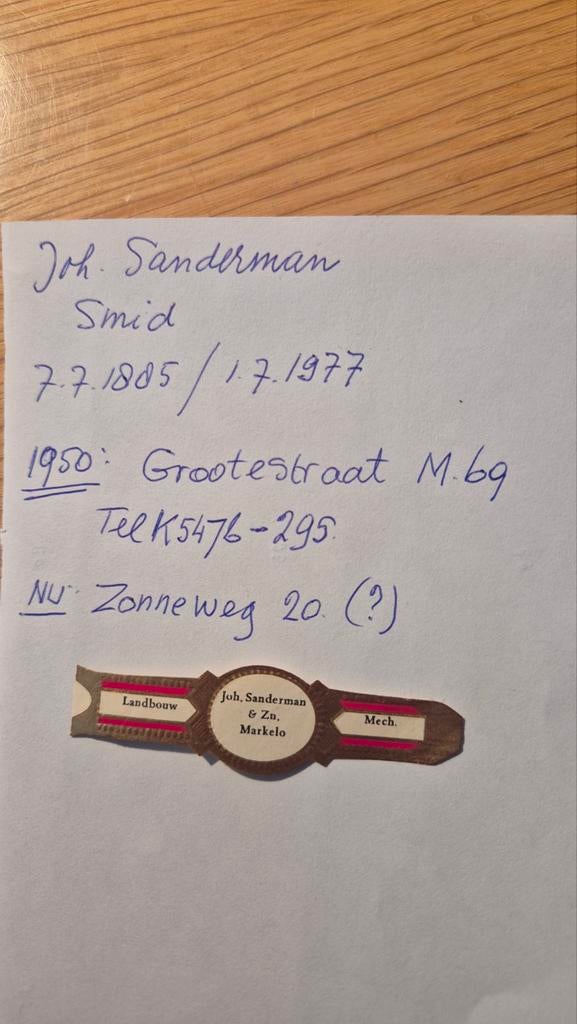 Sigarenbanden Markelo, Ophalen, Zo goed als nieuw, Sigarenbandjes