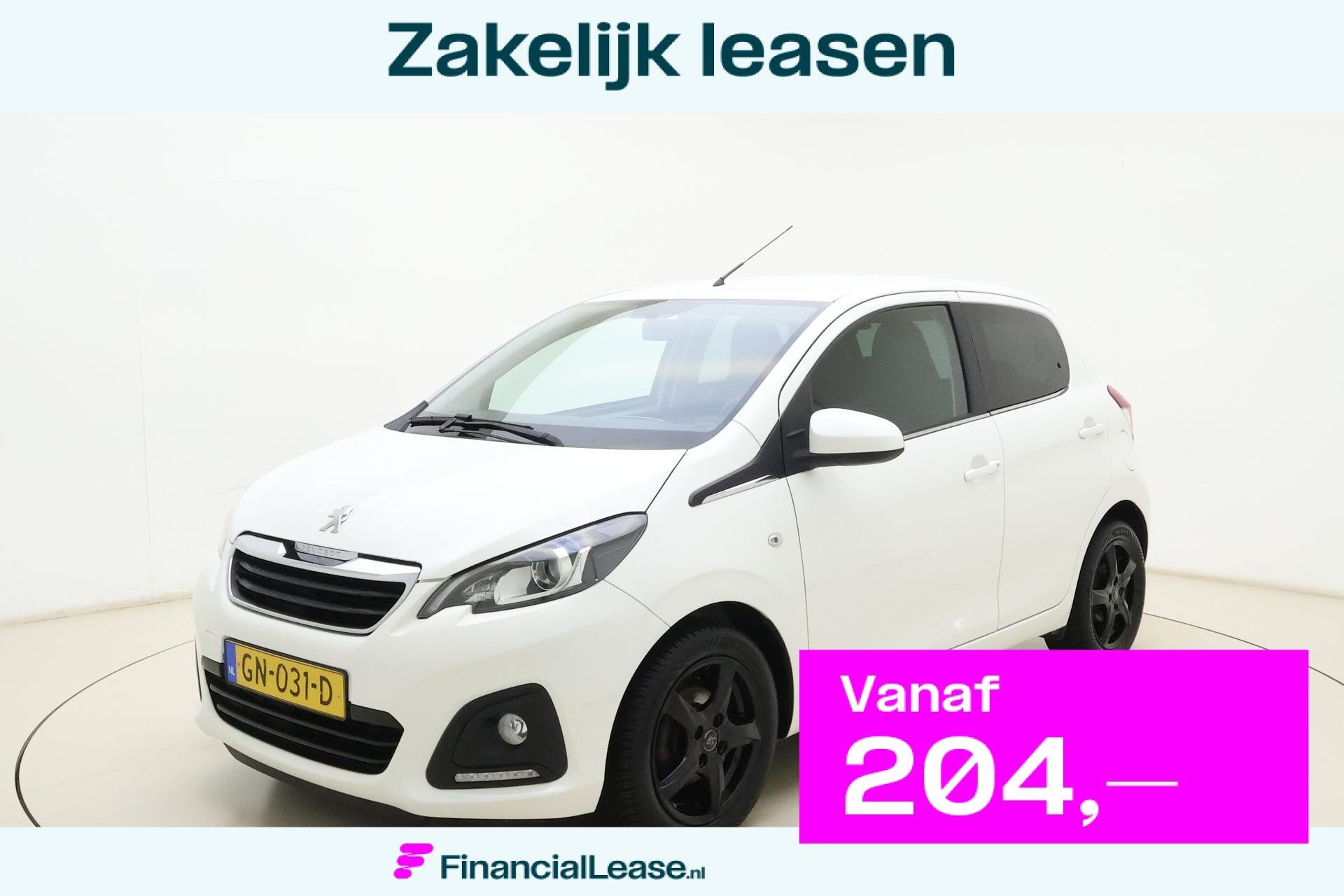 Peugeot 108 1.0 e-VTi Première | Airco | Bluetooth | Lichtm, Stof, Gebruikt, 4 stoelen, Wit