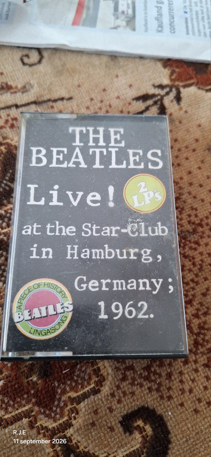 The Beatles Live! Star-Club Hamburg 1962 Cassettebandje, Ophalen, Gebruikt, 1 bandje, Voorbespeeld