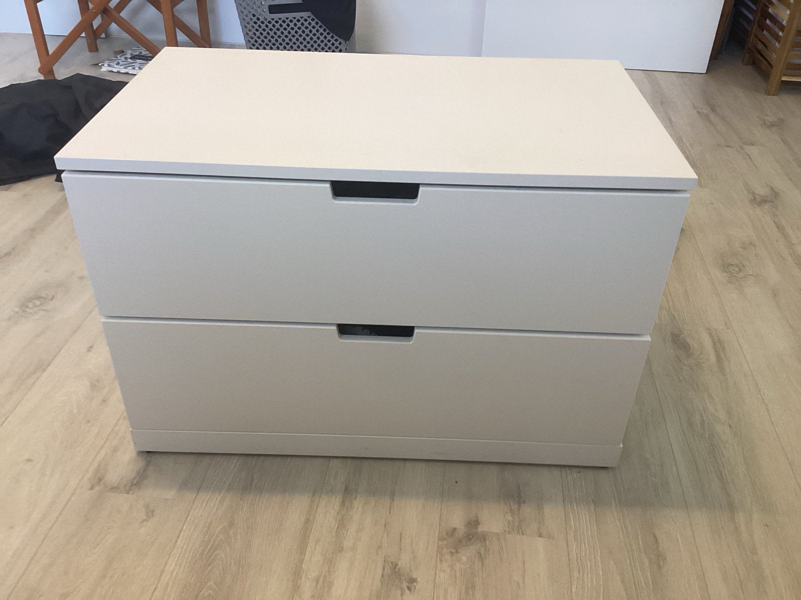 IKEA nordli - ladekast met 2 lades - Wit, Ophalen, 1 of 2 laden, 50 tot 100 cm, Zo goed als nieuw