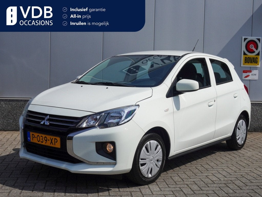 Mitsubishi Space Star 1.2 Connect+ CarPlay | Airco | NAP | B, Auto's, Mitsubishi, 12 maanden, Stof, Gebruikt, Wit