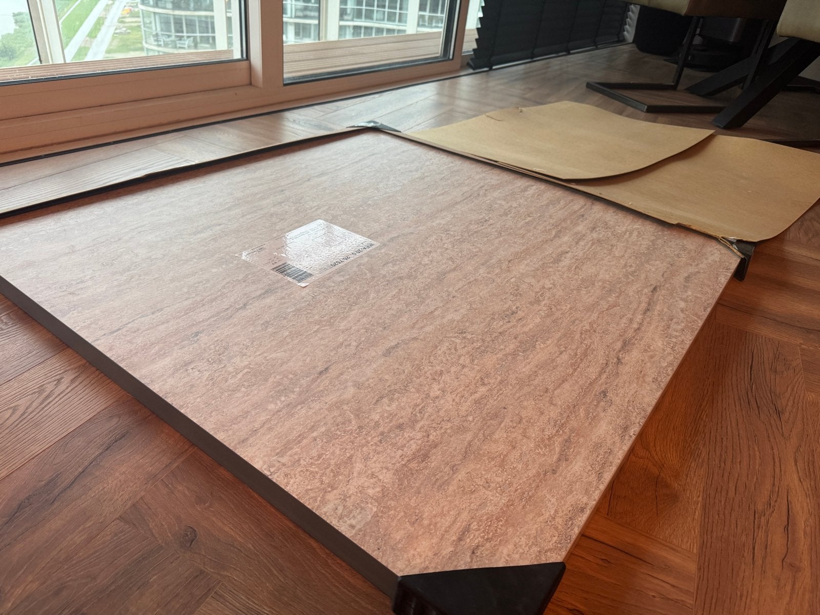 IKEA SÄLJAN Aanrechtblad Beige Steenlook 101,5x106 cm, Overige typen, IKEA, Nieuw, Overige materialen