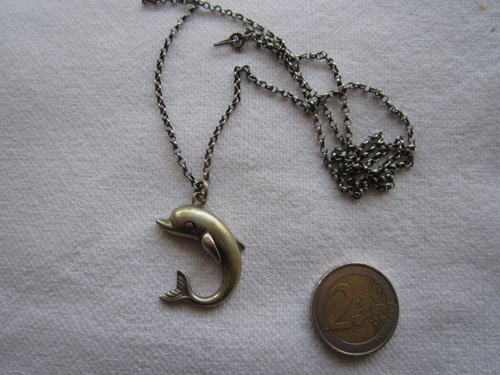 51.   Schitterende oude ketting+hanger, zilver, Ophalen, Zilver, Ketting