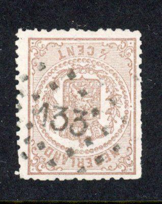 puntstempel 133 ZUTPHEN op wapen-zegel nvph 13, Postzegels en Munten, Verzenden, T/m 1940, Gestempeld