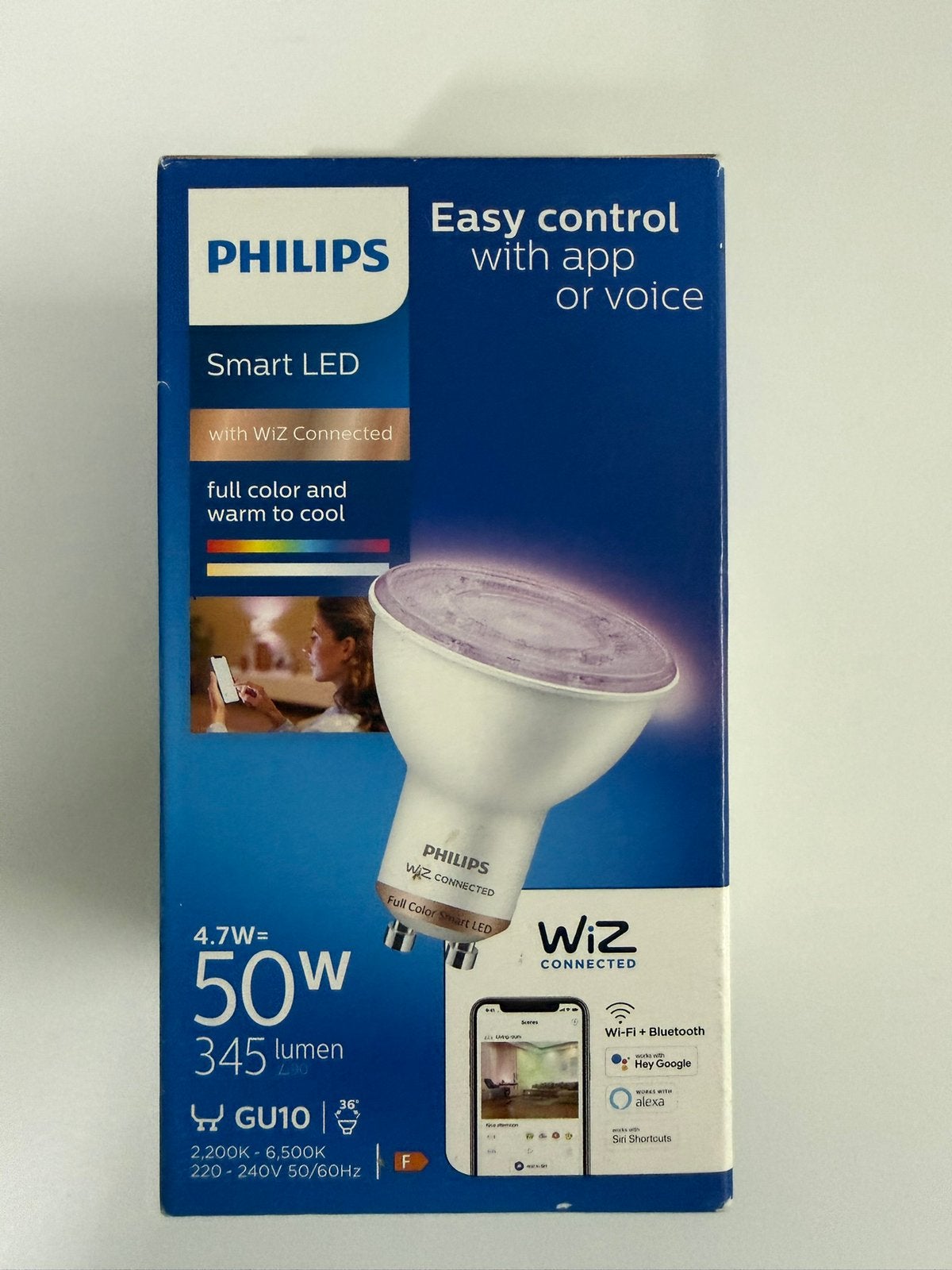 Philips Smart LED GU10 lamp WIZ Connected, Led-lamp, Meerkleurig, GU10, Nieuw