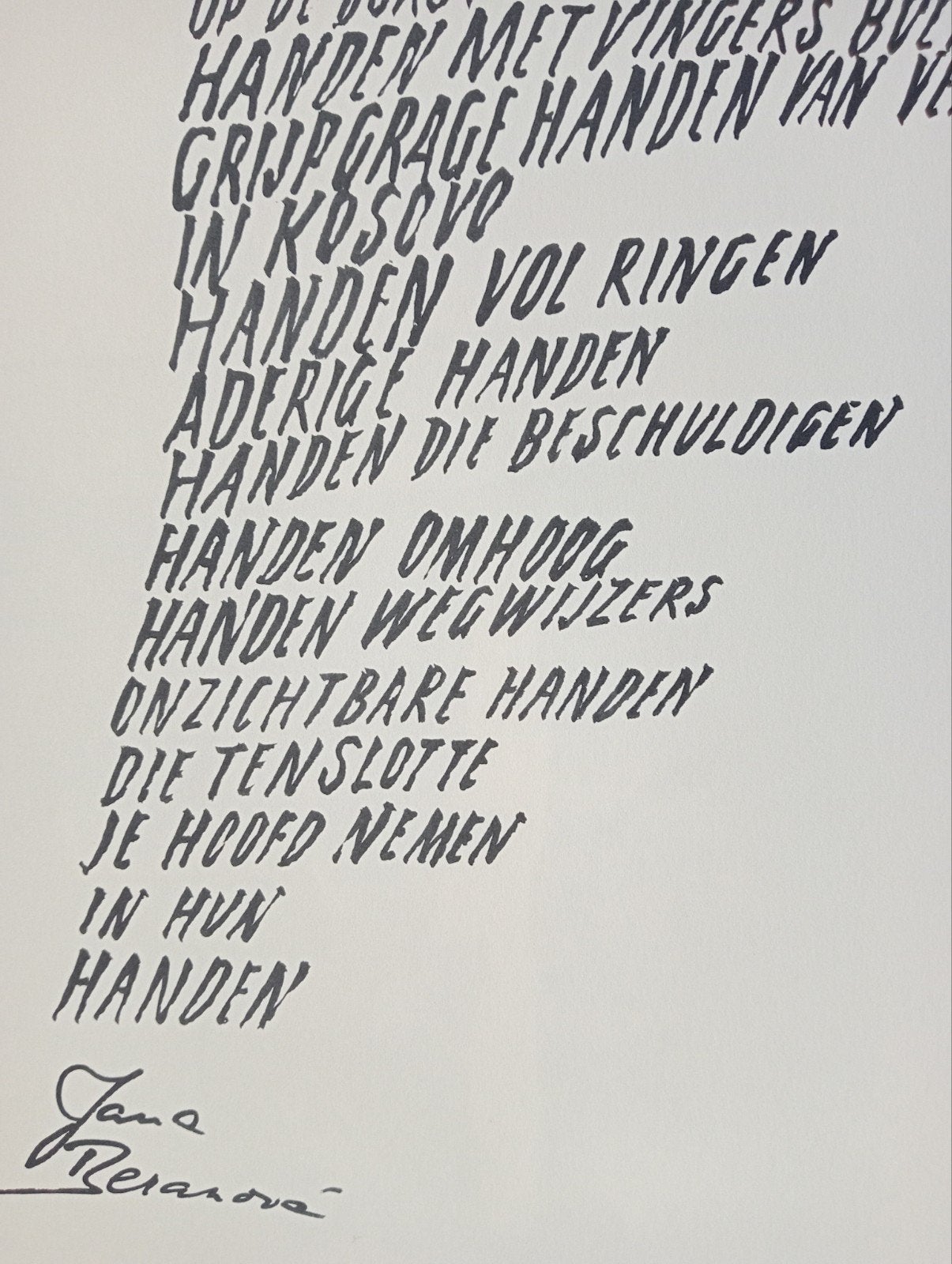 Emile Puettmann typografie prent, Ophalen of Verzenden, 1980 tot heden, Overige onderwerpen