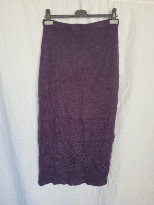 Leuke lange paarse gebreide rok mt L merk Katy Armen Paris, ., Paars, Maat 42/44 (L), Ophalen of Verzenden