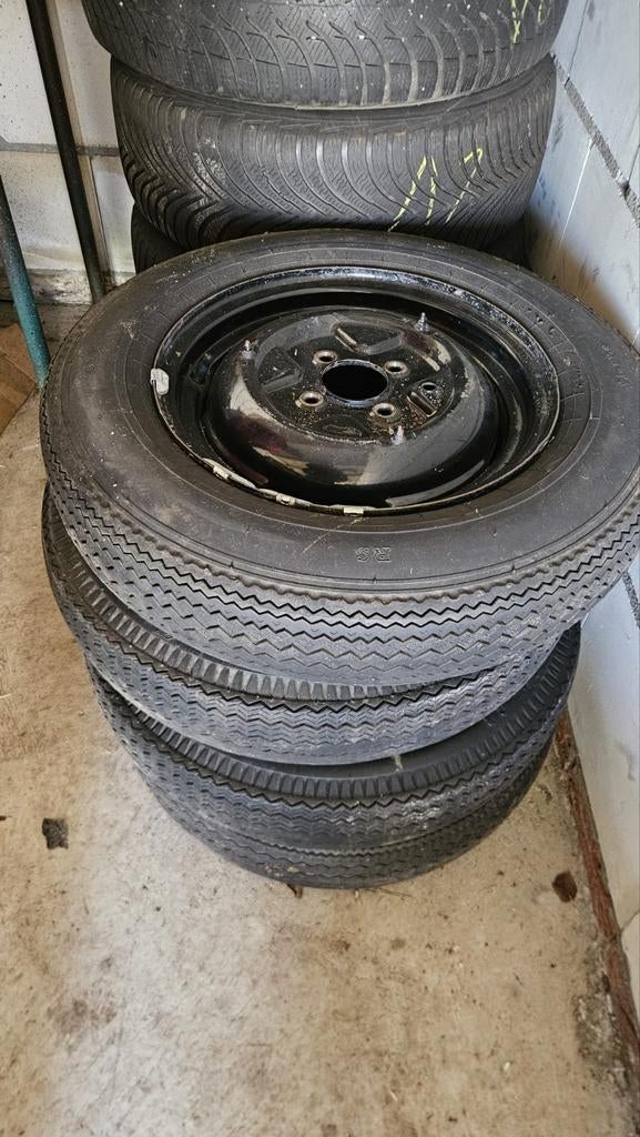 4 Stalen velgen met banden van Morris Minor 1956, Auto-onderdelen, Ophalen