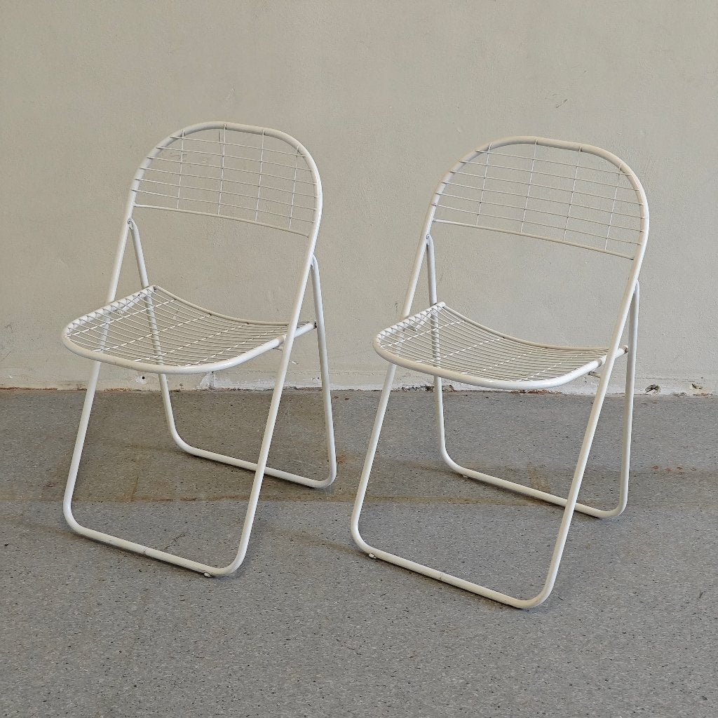 Vintage Niels Gammelgaard klapstoelen IKEA, Huis en Inrichting, Ophalen, Gebruikt, Twee, Wit