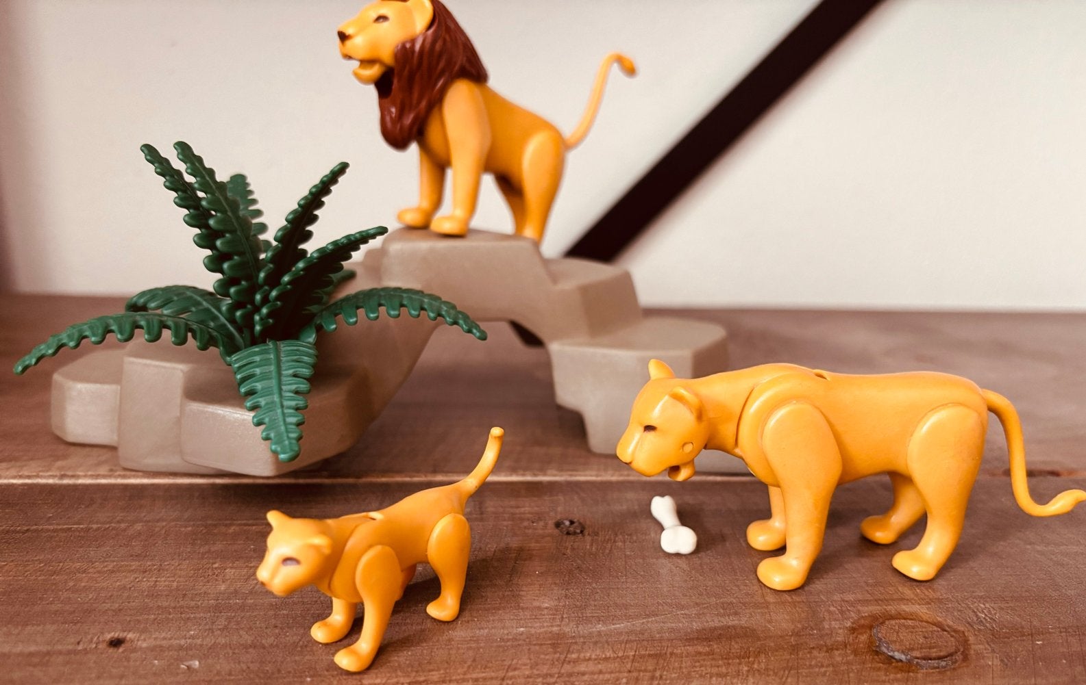 Playmobil Leeuwenfamilie met rots, Wild life, Gebruikt, Complete set, Ophalen of Verzenden