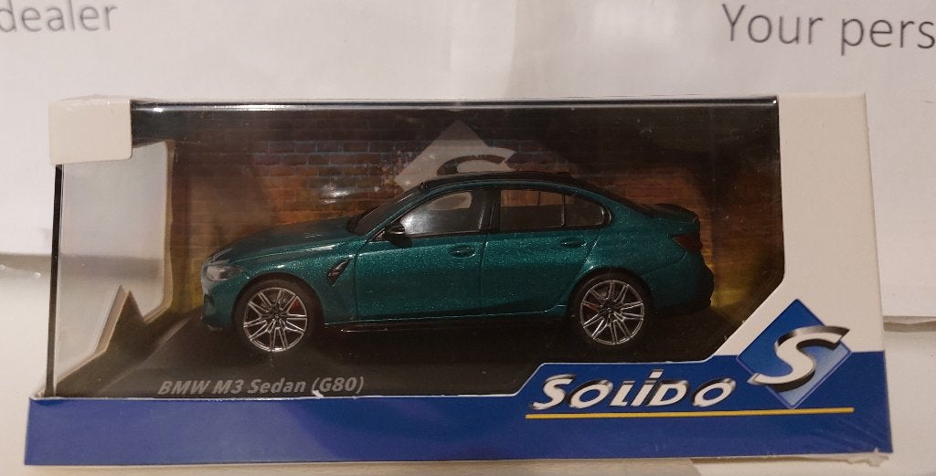 Solido 1:43 BMW M3 G81 Competition Limousine 2023 groen, Ophalen of Verzenden, Nieuw, Auto, Solido