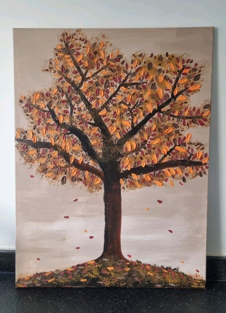 Herfst boom 60x80cm schilderij, Ophalen