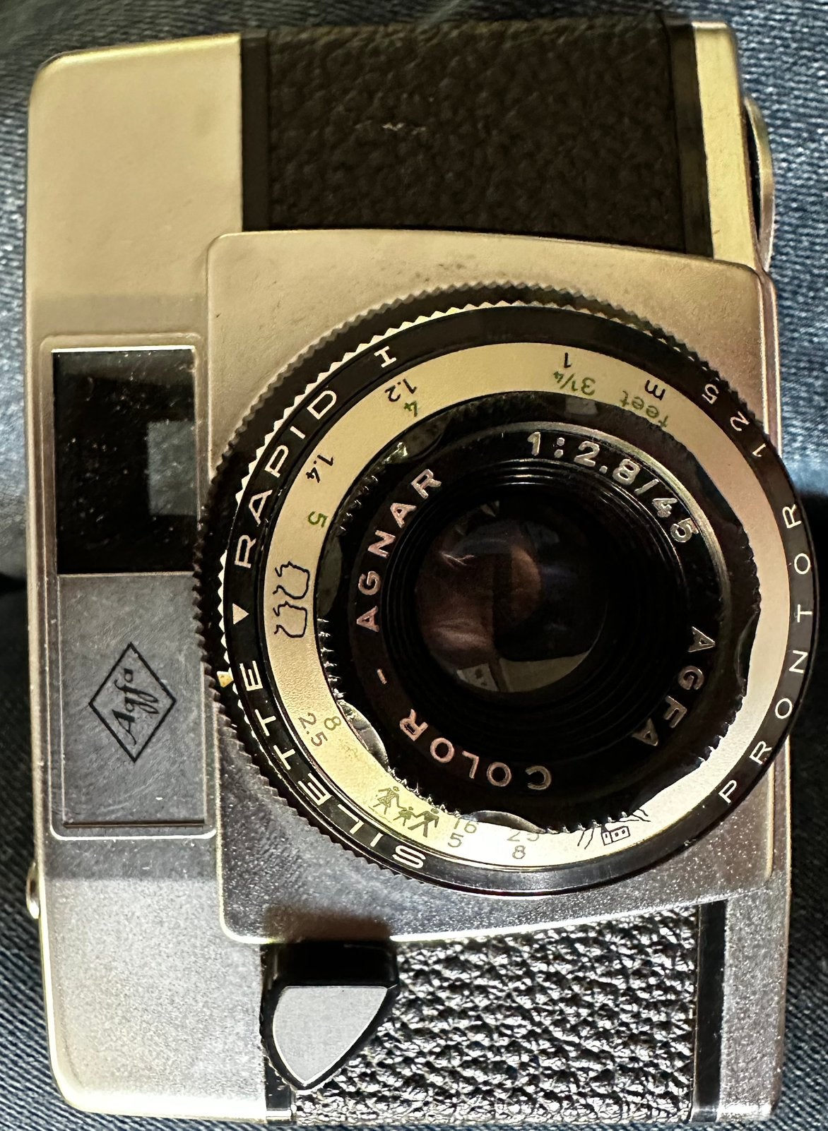 Agfa Silette - Rapid 1 fotocamera Type Prontor 125, Ophalen of Verzenden, Gebruikt, Compact, Overige Merken