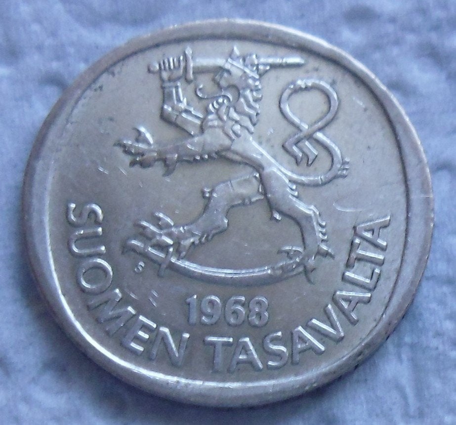Finland 1 markka 1968 - zilver., Ophalen of Verzenden, Overige landen, Losse munt, Zilver